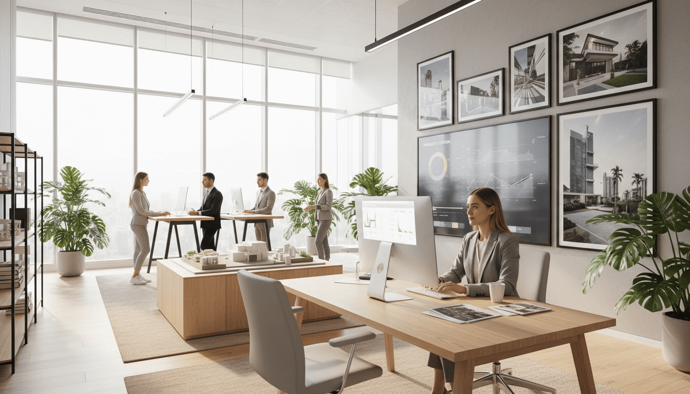 Professional property management office reflecting regulatory standards